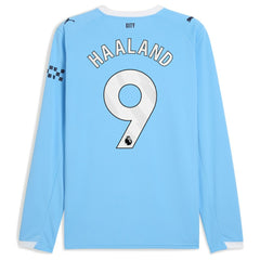 Erling Haaland Manchester City 2025/26 Home Replica Long Sleeve Player Jersey Sky Blue | Puma Sale