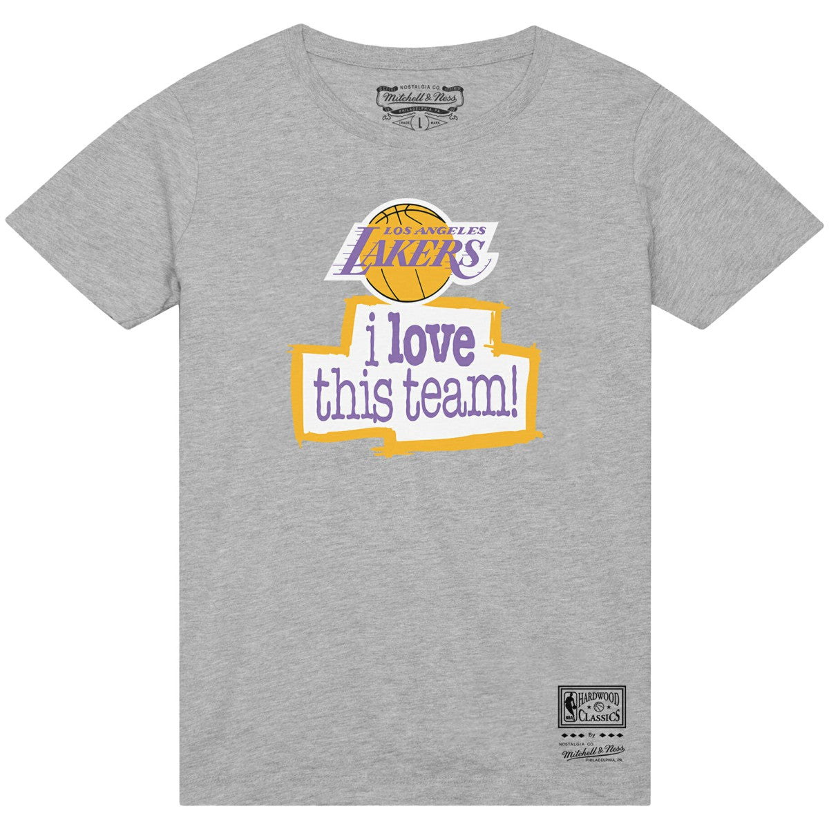 Los Angeles Lakers I Love This Team T-Shirt Heather Gray - NBA