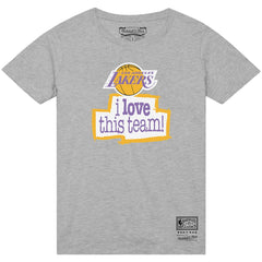 Los Angeles Lakers I Love This Team T-Shirt Heather Gray - NBA