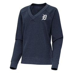 Detroit Tigers Antigua Women's Varsity Tri-Blend V-Neck Long Sleeve T-Shirt - MLB