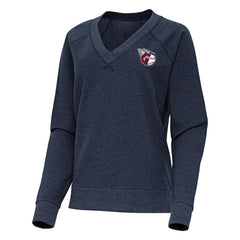 Cleveland Guardians Antigua Women's Varsity Tri-Blend V-Neck Long Sleeve T-Shirt - MLB