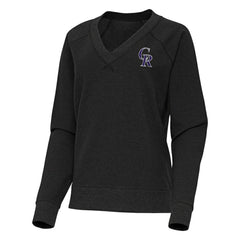 Colorado Rockies Antigua Women's Varsity Tri-Blend V-Neck Long Sleeve T-Shirt - MLB