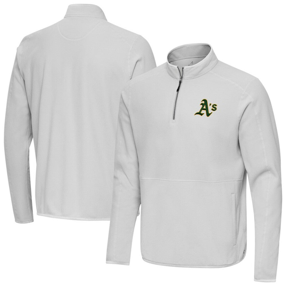 Athletics Antigua Step Up Quarter-Zip Pullover - MLB