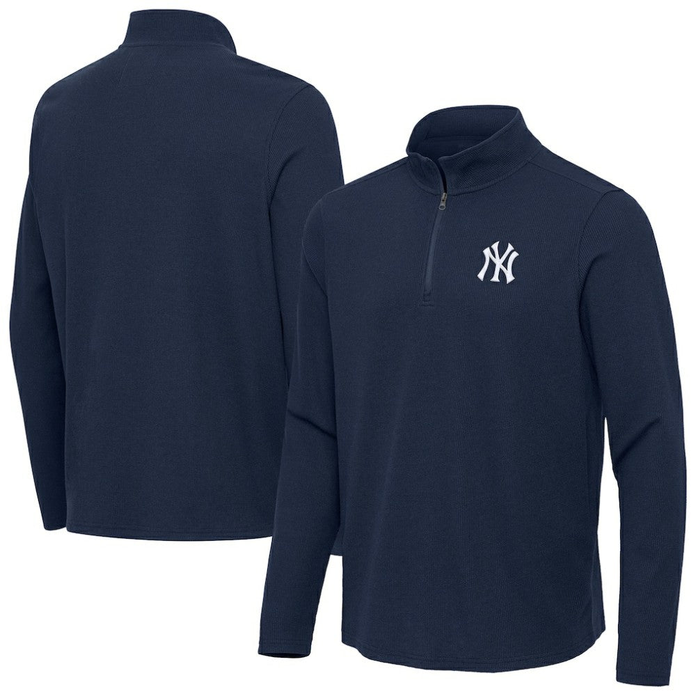 New York Yankees Antigua Sync Tri-Blend Quarter-Zip Pullover - MLB