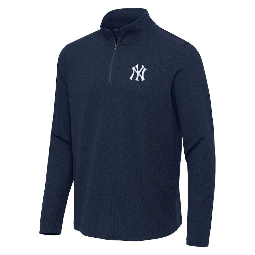 New York Yankees Antigua Sync Tri-Blend Quarter-Zip Pullover - MLB