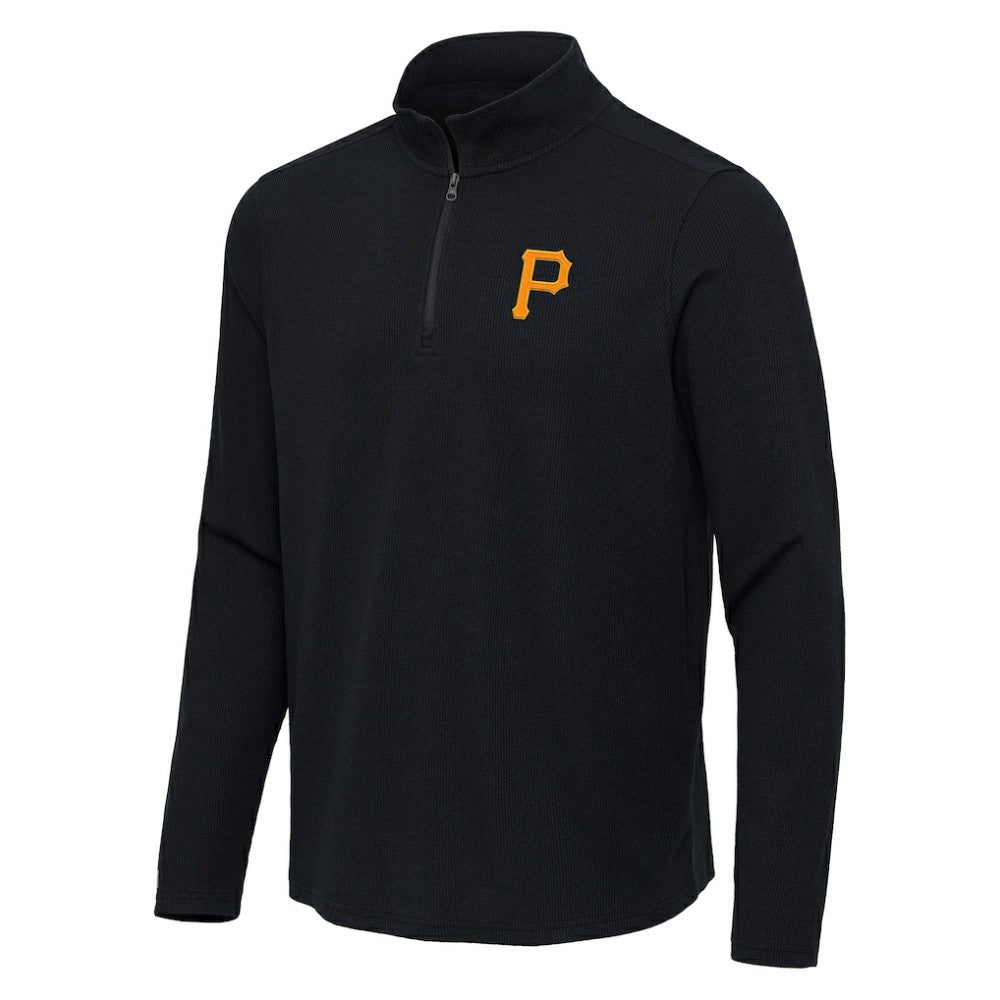 Pittsburgh Pirates Antigua Sync Tri-Blend Quarter-Zip Pullover - MLB