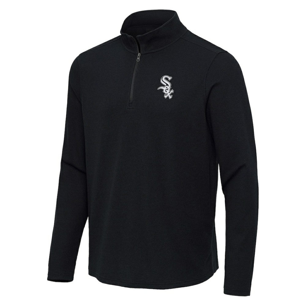 Chicago White Sox Antigua Sync Tri-Blend Quarter-Zip Pullover - MLB