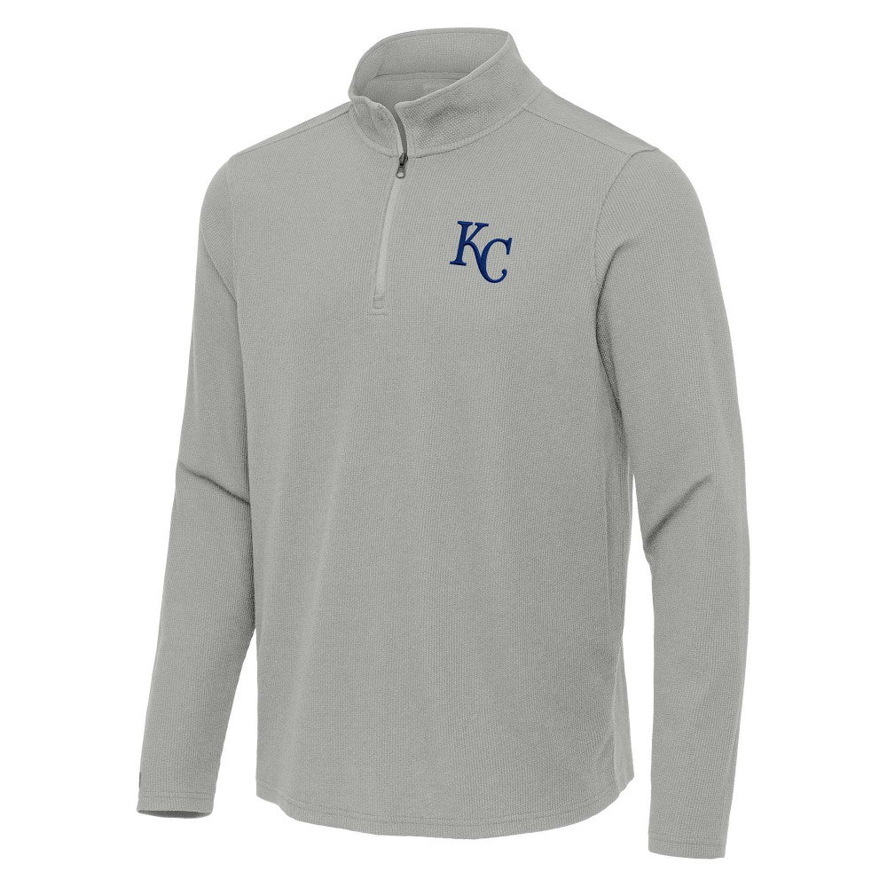 Kansas City Royals Antigua Sync Tri-Blend Quarter-Zip Pullover - MLB
