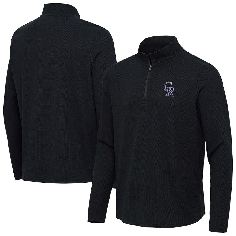 Colorado Rockies Antigua Sync Tri-Blend Quarter-Zip Pullover - MLB