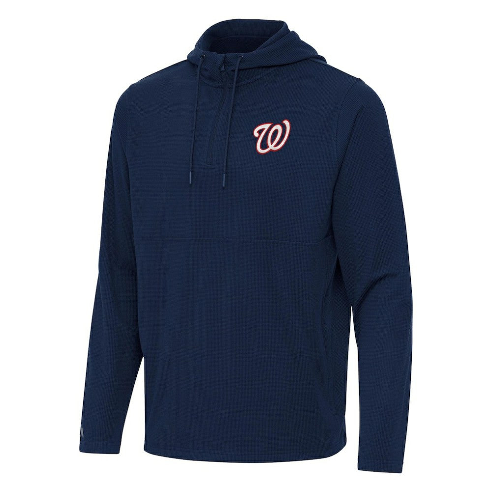 Washington Nationals Antigua Connected Quarter-Zip Pullover Hoodie - MLB