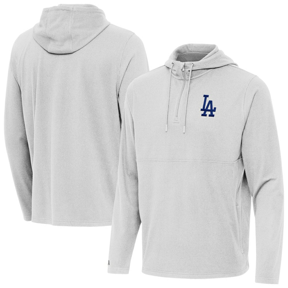 Los Angeles Dodgers Antigua Connected Quarter-Zip Pullover Hoodie - MLB