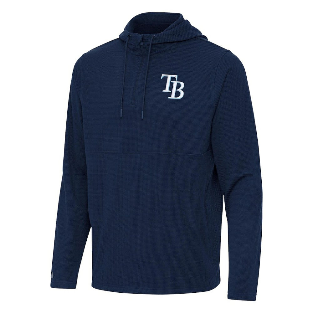 Tampa Bay Rays Antigua Connected Quarter-Zip Pullover Hoodie - MLB