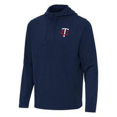 Minnesota Twins Antigua Connected Quarter-Zip Pullover Hoodie - MLB