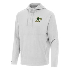 Athletics Antigua Connected Quarter-Zip Pullover Hoodie - MLB