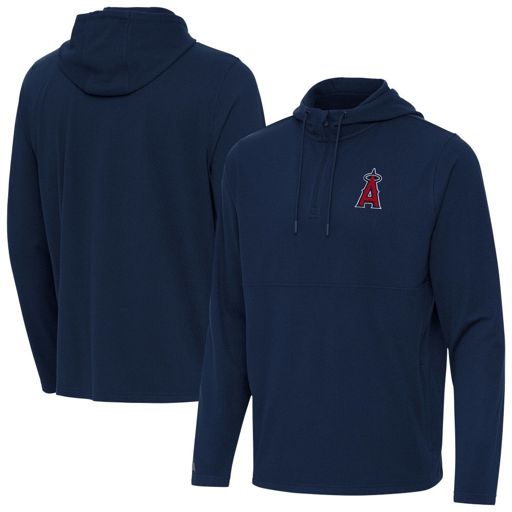 Los Angeles Angels Antigua Connected Quarter-Zip Pullover Hoodie - MLB