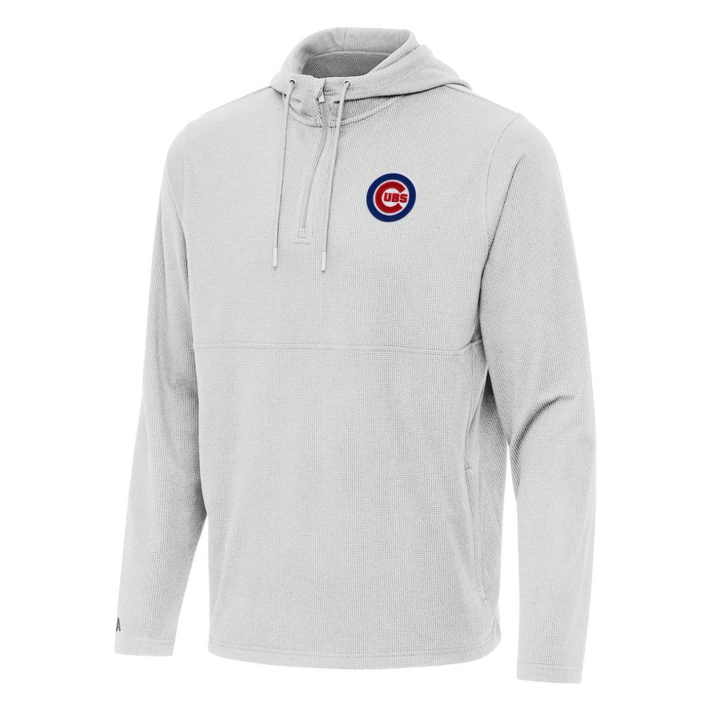 Chicago Cubs Antigua Connected Quarter-Zip Pullover Hoodie - MLB