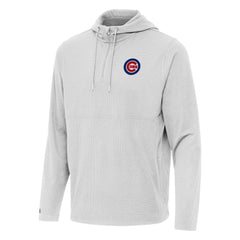 Chicago Cubs Antigua Connected Quarter-Zip Pullover Hoodie - MLB