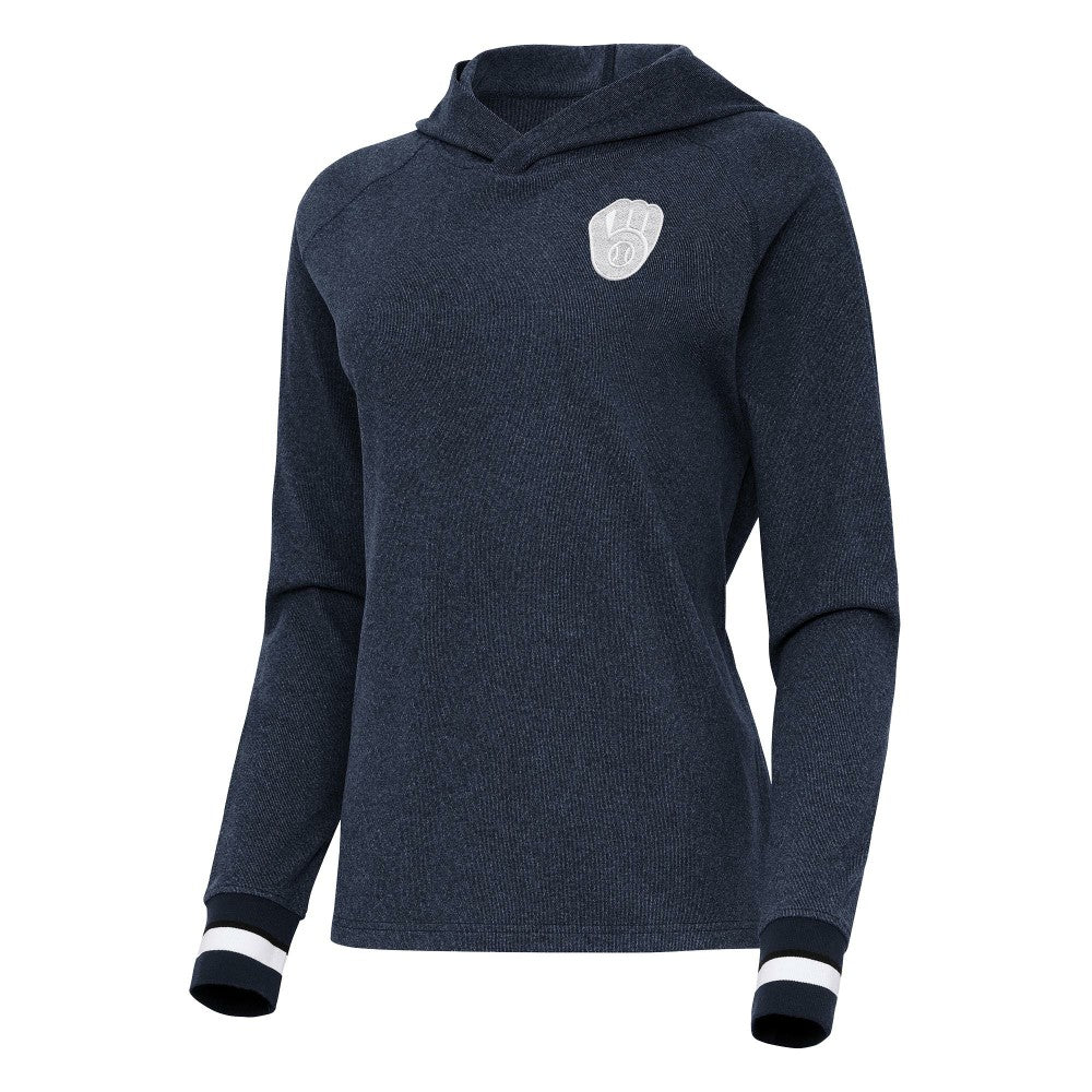 Milwaukee Brewers Antigua Women's Trek Pullover Hoodie - MLB
