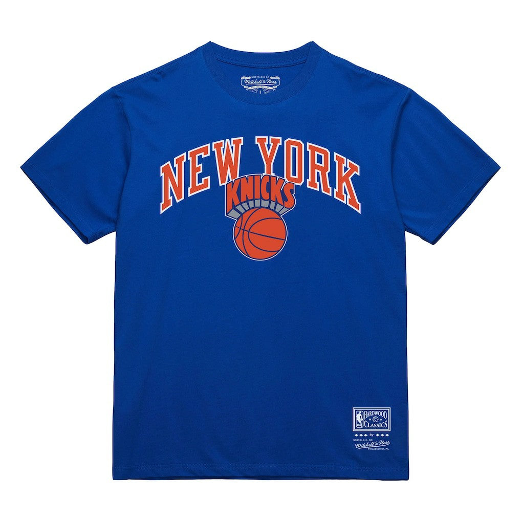 New York Knicks Hardwood Classics Vintage Logo T-Shirt Blue - NBA