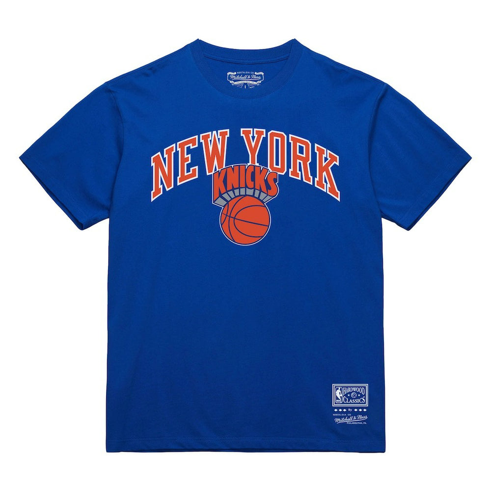 New York Knicks Hardwood Classics Vintage Logo T-Shirt Blue - NBA