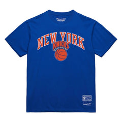 New York Knicks Hardwood Classics Vintage Logo T-Shirt Blue - NBA