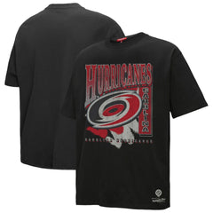 Carolina Hurricanes Mitchell & Ness Women's Choppy Ice Boyfriend T-Shirt - Black - NHL