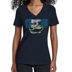 Tampa Bay Rays Starter Women's Team Color Shading V-Neck T-Shirt - MLB