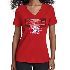 Cincinnati Reds Starter Women's Team Color Shading V-Neck T-Shirt - MLB