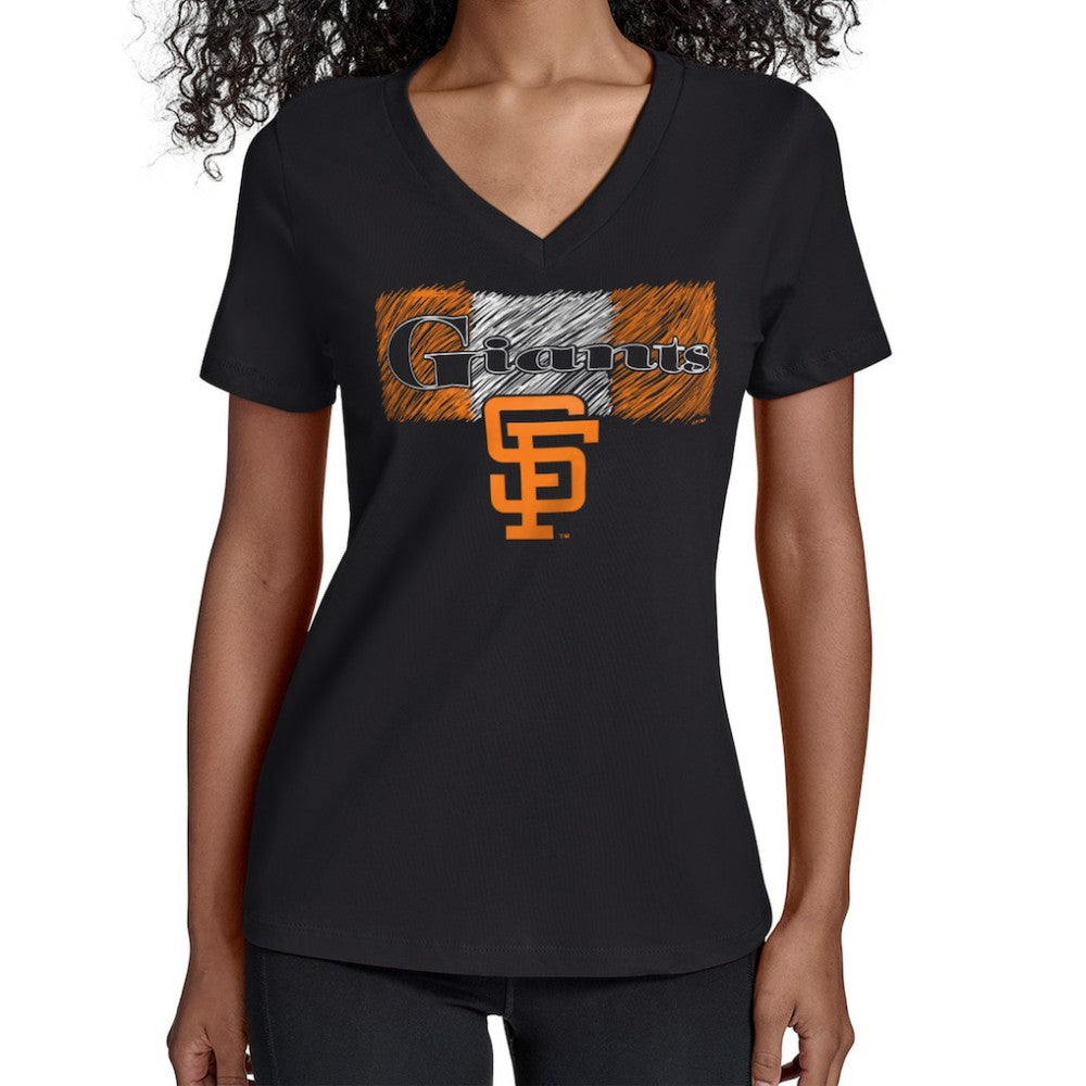 San Francisco Giants Starter Women's Team Color Shading V-Neck T-Shirt - MLB