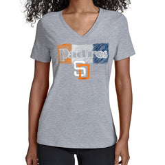 San Diego Padres Starter Women's Team Color Shading V-Neck T-Shirt - MLB