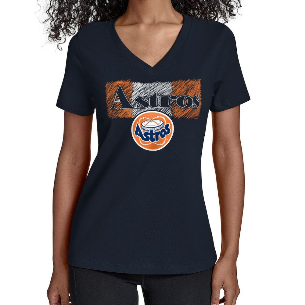 Houston Astros Starter Women's Team Color Shading V-Neck T-Shirt - MLB