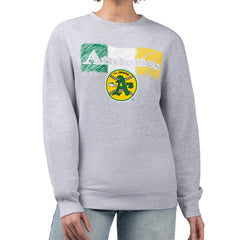Athletics Starter Women's Team Color Shading Fleece Pullover Sweatshirt - MLB