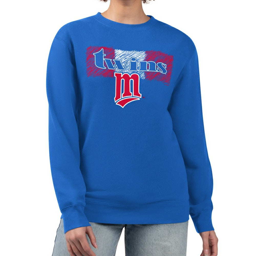 Minnesota Twins Starter Women's Team Color Shading Fleece Pullover Sweatshirt - MLB