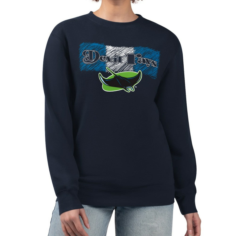 Tampa Bay Rays Starter Women's Team Color Shading Fleece Pullover Sweatshirt - MLB