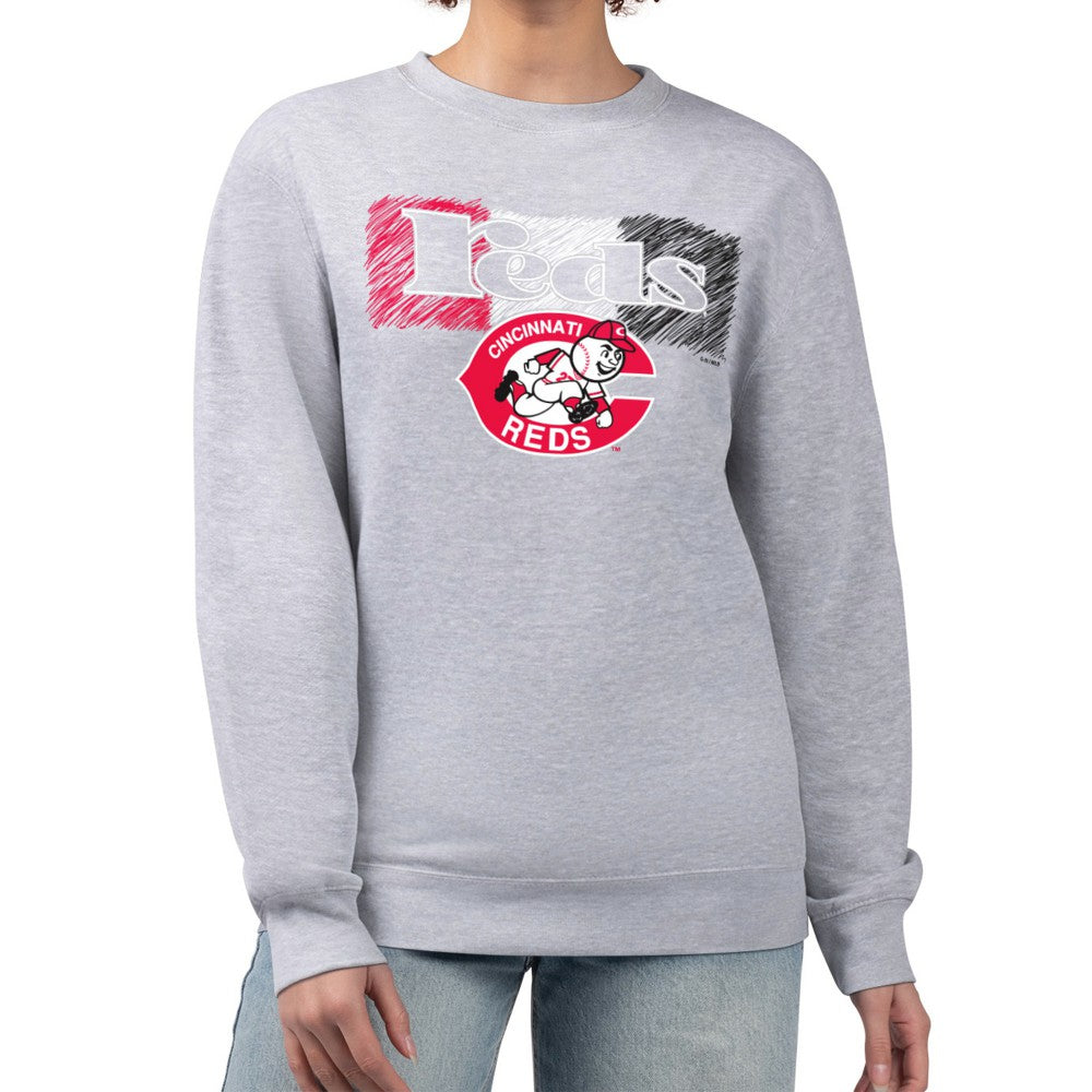 Cincinnati Reds Starter Women's Team Color Shading Fleece Pullover Sweatshirt - MLB