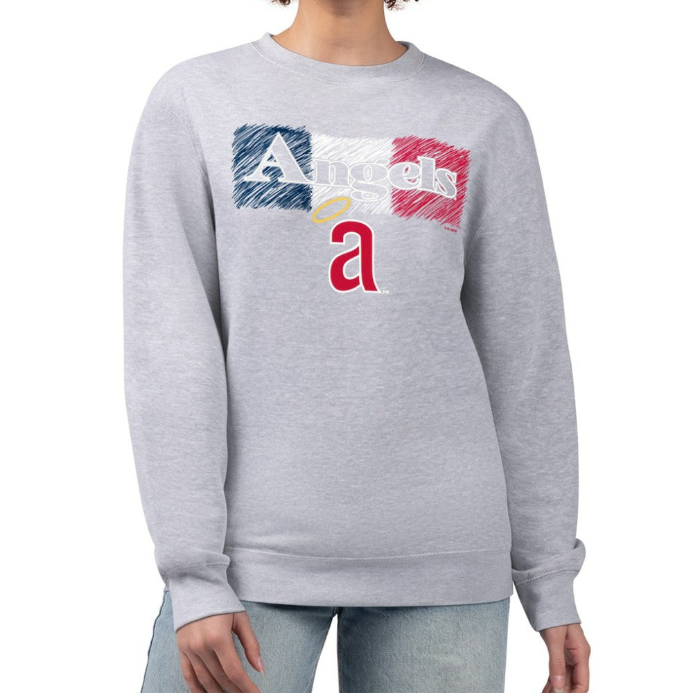 Los Angeles Angels Starter Women's Team Color Shading Fleece Pullover Sweatshirt - MLB