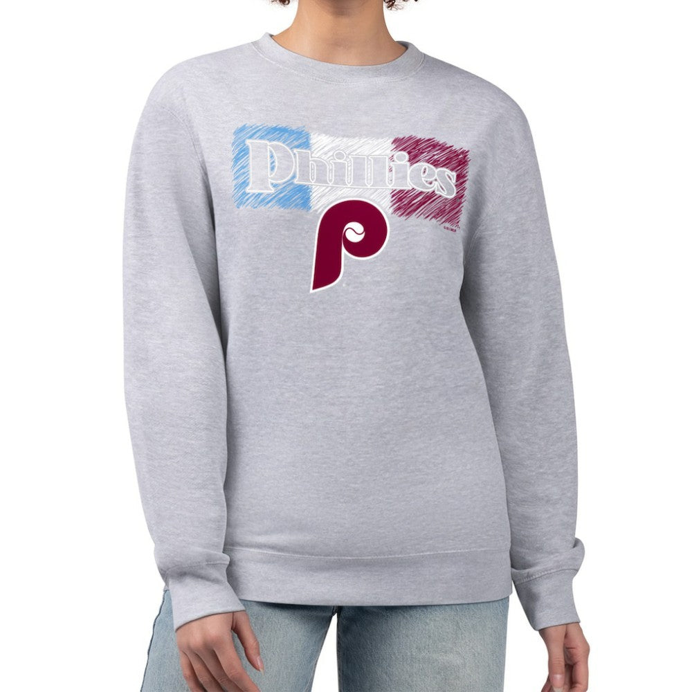 Philadelphia Phillies Starter Women's Team Color Shading Fleece Pullover Sweatshirt - MLB