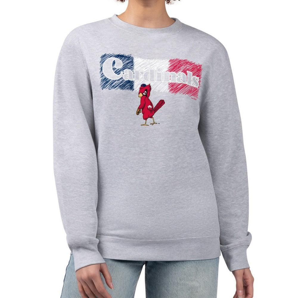 St. Louis Cardinals Starter Women's Team Color Shading Fleece Pullover Sweatshirt - MLB