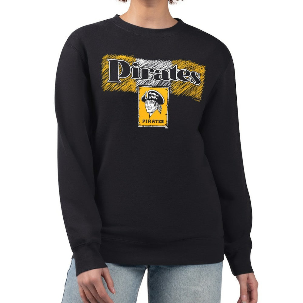 Pittsburgh Pirates Starter Women's Team Color Shading Fleece Pullover Sweatshirt - MLB