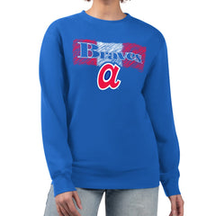 Atlanta Braves Starter Women's Team Color Shading Fleece Pullover Sweatshirt - MLB