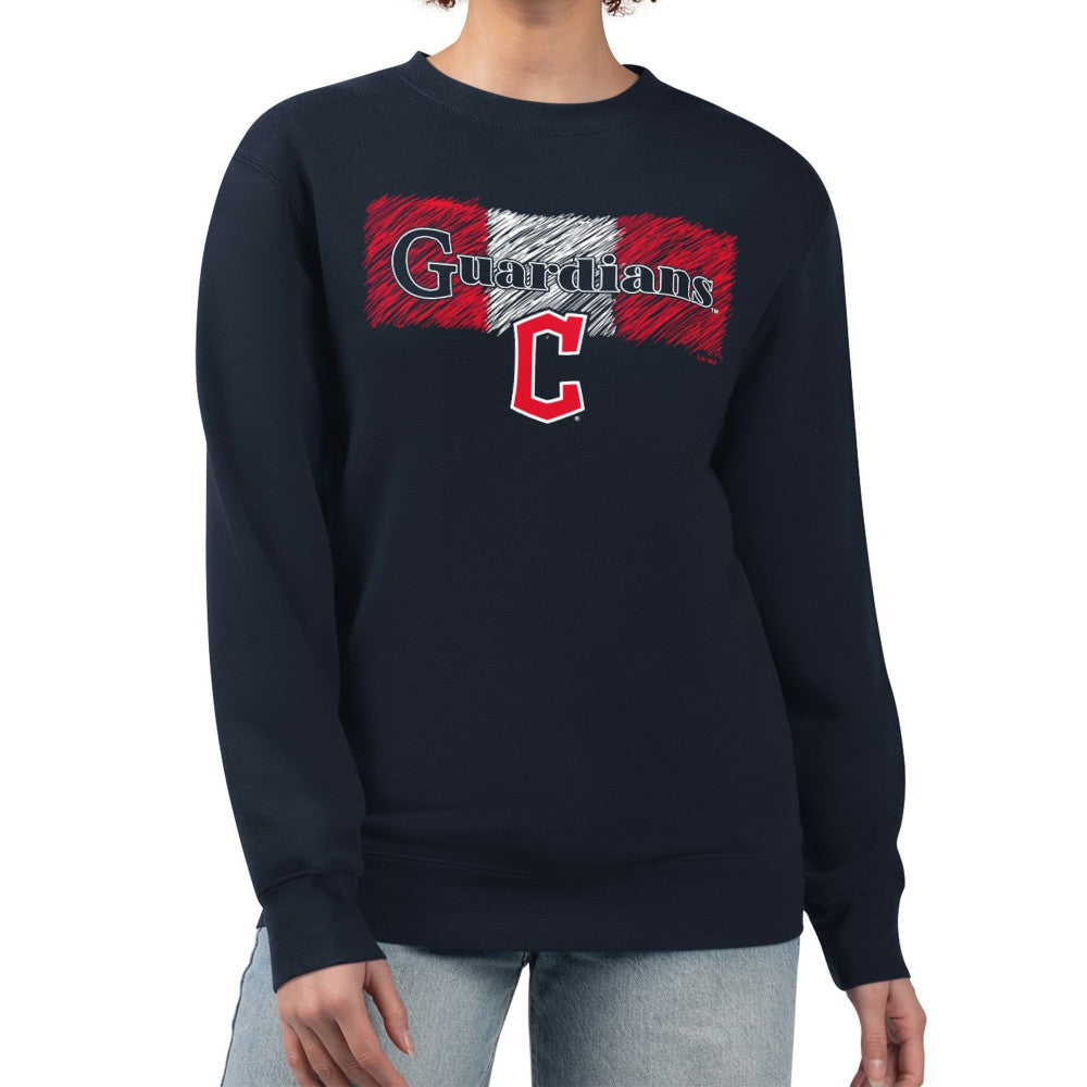 Cleveland Guardians Starter Women's Team Color Shading Fleece Pullover Sweatshirt - MLB