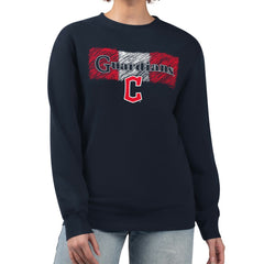 Cleveland Guardians Starter Women's Team Color Shading Fleece Pullover Sweatshirt - MLB
