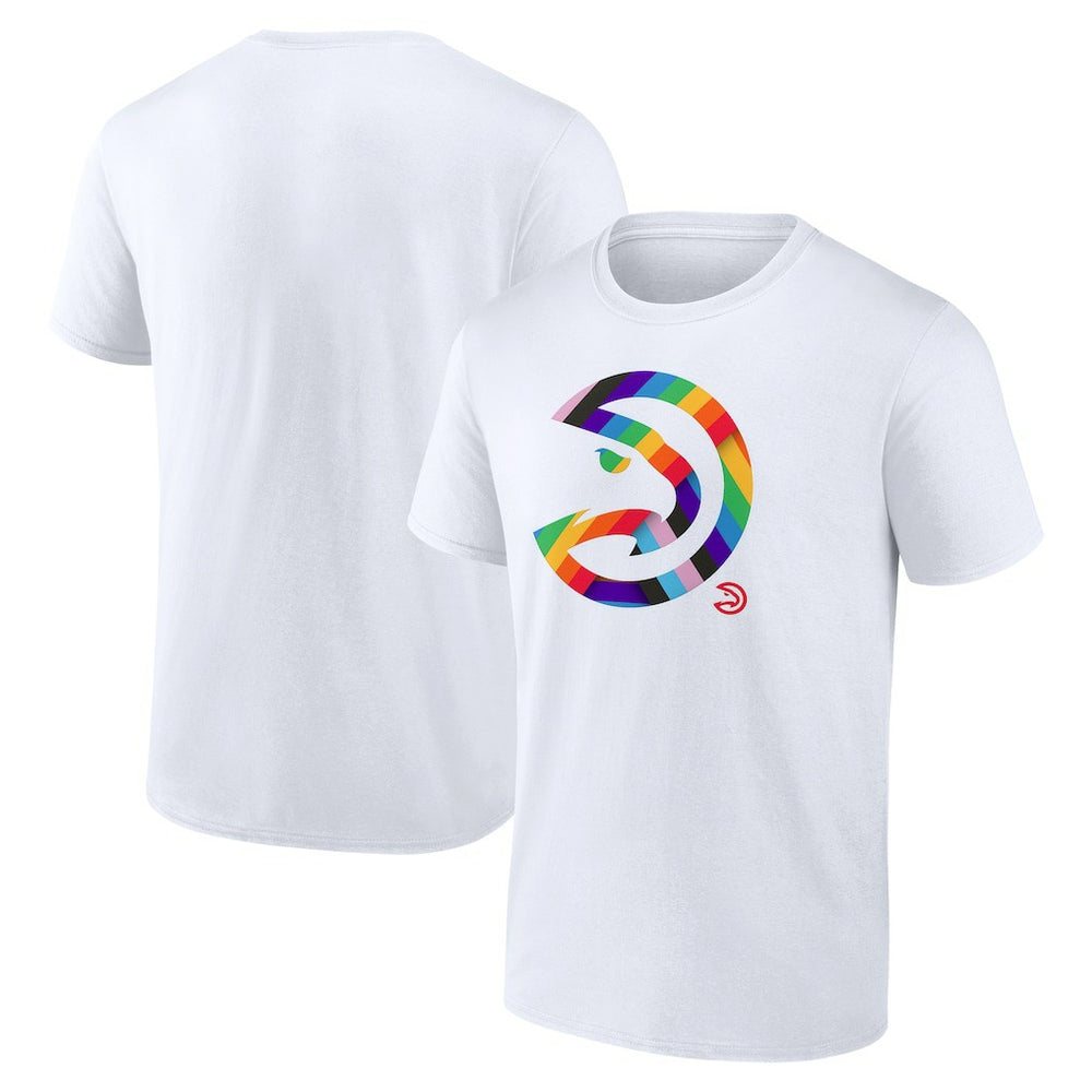 Atlanta Hawks Team Logo Pride T-Shirt White - NBA