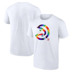 Atlanta Hawks Team Logo Pride T-Shirt White - NBA