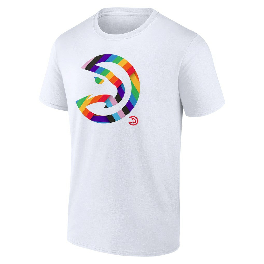 Atlanta Hawks Team Logo Pride T-Shirt White - NBA