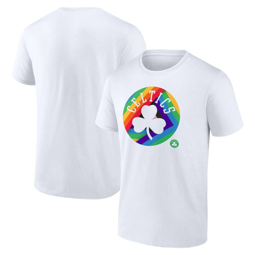Boston Celtics Team Logo Pride T-Shirt White - NBA
