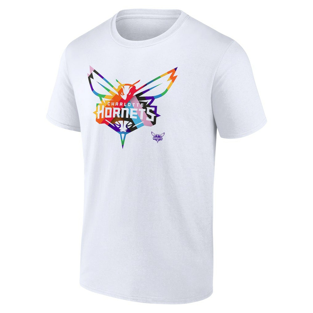 Charlotte Hornets Team Logo Pride T-Shirt White - NBA