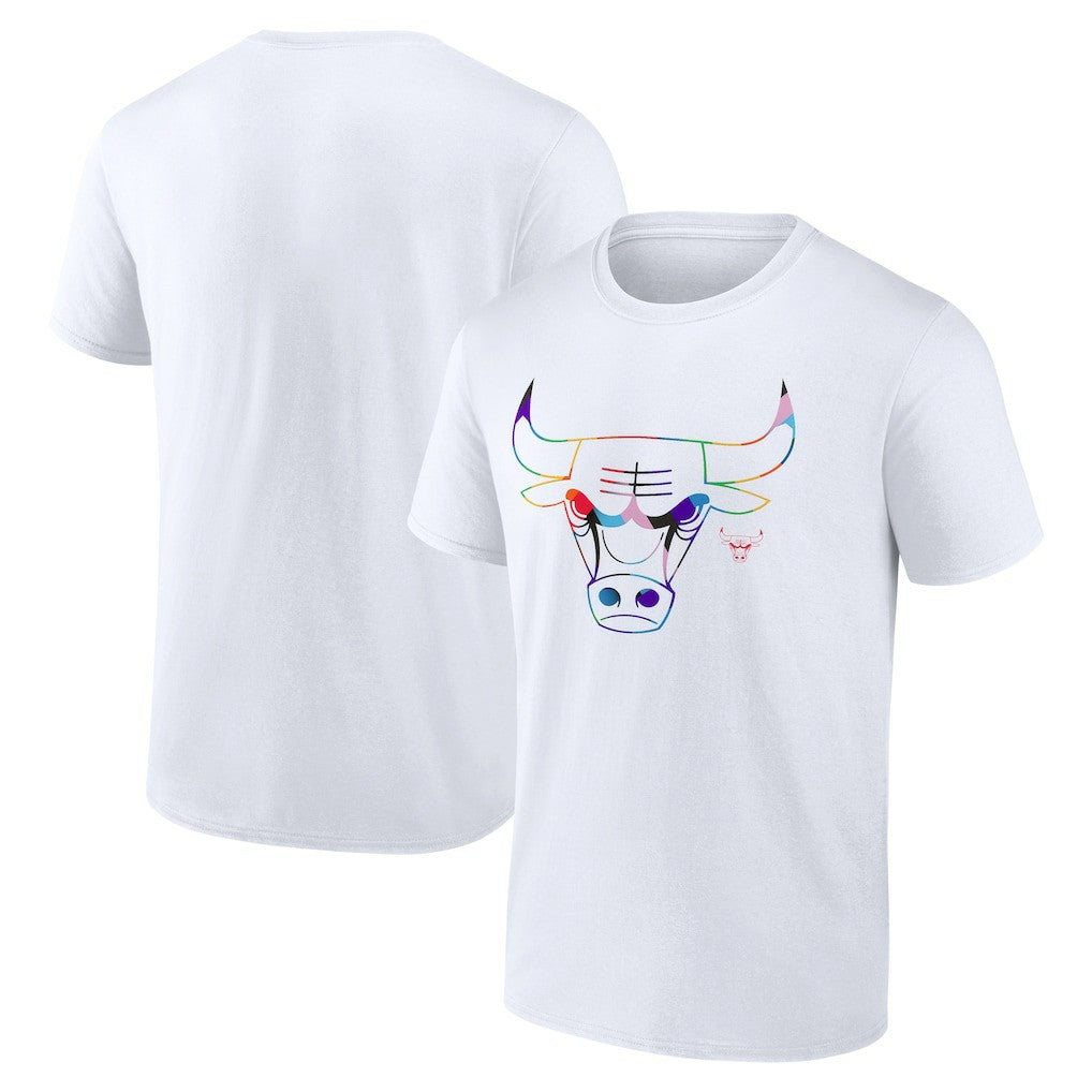 Chicago Bulls Team Logo Pride T-Shirt White - NBA