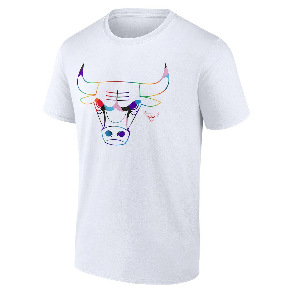 Chicago Bulls Team Logo Pride T-Shirt White - NBA