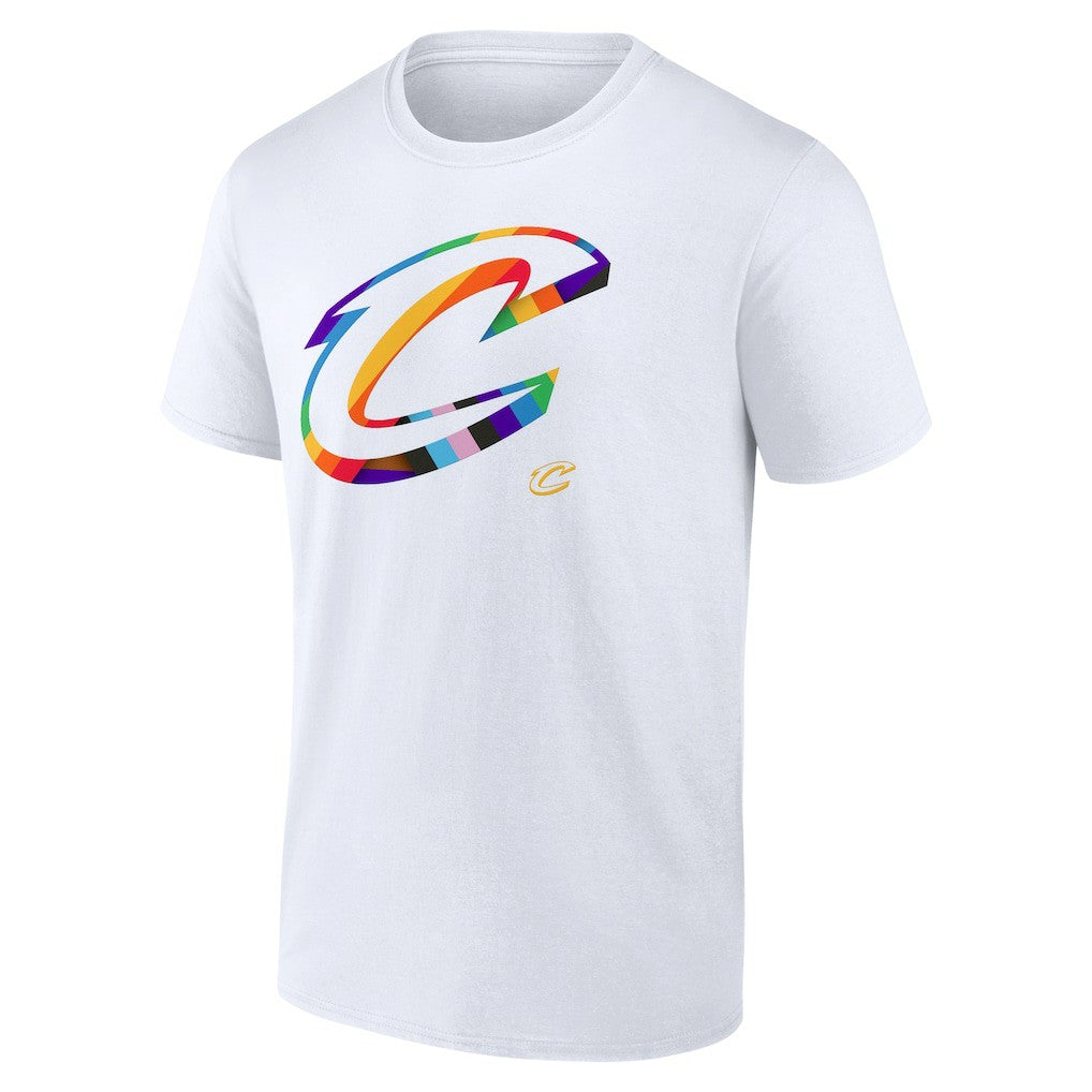 Cleveland Cavaliers Team Logo Pride T-Shirt White - NBA